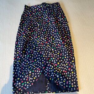jcrew rainbow tulip midi skirt size 2